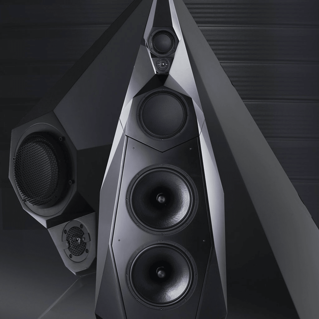 Avalon Acoustics Tesseract Signature loudspeakers are available in Birdseye Maple, Curly Maple, Quilted Cherry, Figured Walnut, Polychrome, and Black finishes